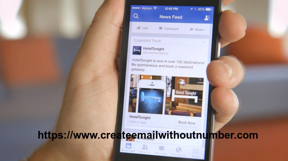 Create a Facebook account without a phone number via mobile 